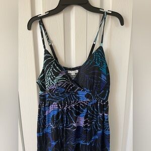 Currants Tropical Print Maxi Dress